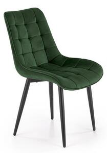 Halmar K580 jedálenská stolička, látka VELVET 57 tm.zelená