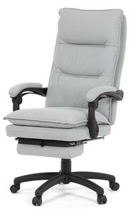 Luxusné kancelárske kreslo s podnožkou, poťah svetlo šedá látka (a-Y350 svetlo šedé)