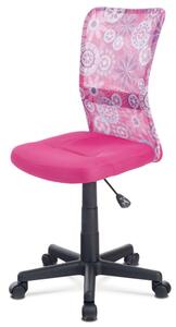 Detská kancelárska stolička čalúnená látkou MESH v štýlovej ružovej farbe (a-2325 ružová)