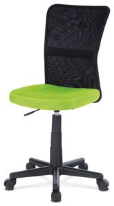 Detská kancelárska stolička čalúnená látkou MESH v štýlovej kombinácii zelenej a čiernej farby (a-2325 zelená)