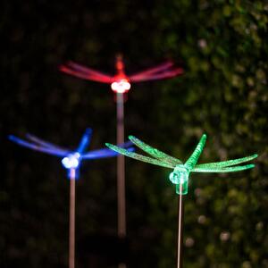 GLOBIZ RGB LED solárna lampa - v tvare vážky