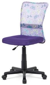 Detská kancelárska stolička čalúnená látkou MESH v štýlovej fialovej farbe (a-2325 fialová)