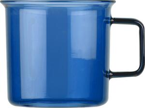 Hrnček Muurla sklenený 350 ml nebovo modrý