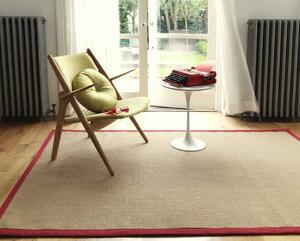 ASIATIC LONDON Sisal Linen/Red - koberec ROZMER CM: 120 x 180