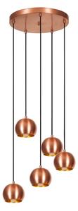 Luster na lanku SIVANI 5xE27/40W/230V medená