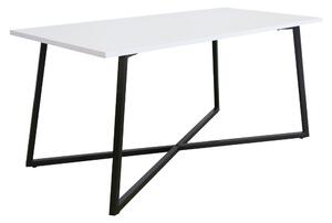 KONDELA Konferenčný stolík, biela/čierna, BERTEL