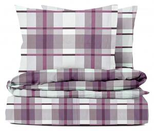 Ervi Bavlnené obliečky - vreckovkový vzor fialový