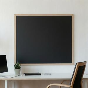 Čierna magnetická tabuľa v prírodnom drevenom ráme CLASSIC 60x40 cm