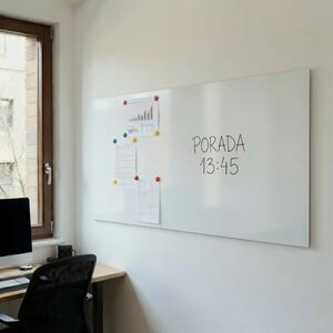 Bezrámová magnetická popisná tabuľa ULTRASLIM BIELA 60x60 cm