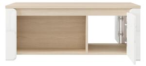 KONFERENČNÝ STOLÍK, biela, dub bianco, kompozitné drevo, 120/49,5/56,5 cm Carryhome - Stolíky do obývačky