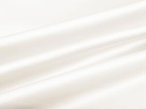 Látka polyesterový satén LUX-L052 Smotanovo biela - šírka 150 cm