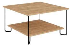 Konferenčný stolík s doskou v dubovom dekore v prírodnej farbe 80x80 cm Tonka – Marckeric