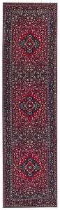 Koberec červený polyester 80 x 300 cm s orientálnym vzorom protišmykový behúň do kuchyne na chodbu