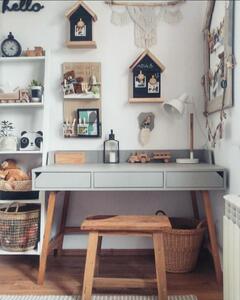 BELLAMY Lotta písací stôl FARBA: matná biela/drevo