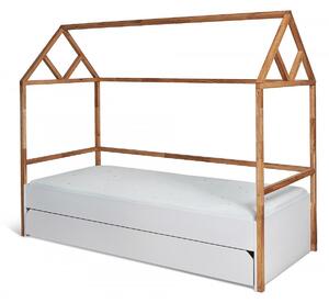 BELLAMY Lotta detská posteľ domček so zásuvkou FARBA: matná šedá/drevo