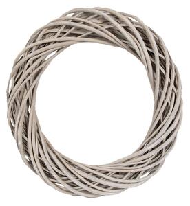 Prírodný šedý ratanový veniec Rattan L - Ø 50*9 cm - Clayre & Eef