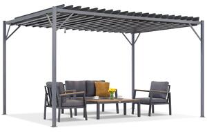 Antracitová terasová pergola Tasos 3x6 m Garden Point