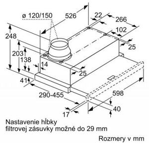 Bosch DFL063W56 + kupóny na daľší nákup - Výsuvný odsávač pár