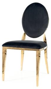 Jedálenská stolička KANG čierna/zlatá