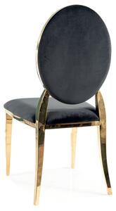 Jedálenská stolička KANG čierna/zlatá