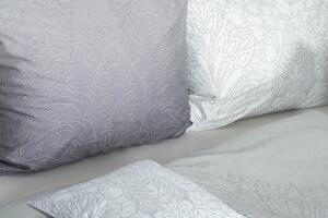 Glamonde luxusné obliečky Bologna v kombinácií fialovej a šedo - bielej. Povrch zdobí jemný ornament. 140×200 cm