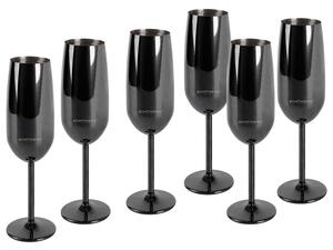 ECHTWERK Poháre na sekt/šampanské (6 kusov, čierna) (100332390)