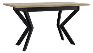 Jedálenský stôl Elarno 80 x 140/180 IV, Morenie: sonoma - L, Farby nožičiek: čierne kovové Mirjan24 5903211275890