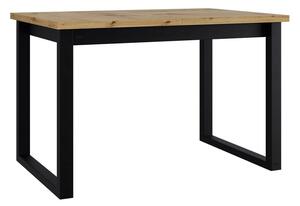 Jedálenský stôl Elarno 92 x 160/240 III L, Morenie: biela - L, Farby nožičiek: čierne kovové Mirjan24 5903211275821