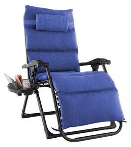 Polstrovaná stolička zero gravity, rôzne farby- modrá