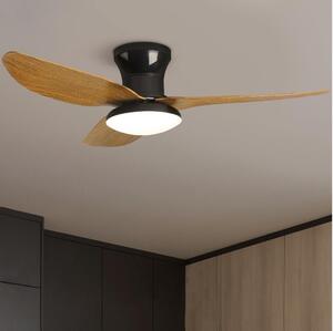 Brilagi-LED Stmievateľný stropný ventilátor LED/30W/230V 3000-6500K čierna/hnedá+DO