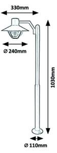 Rabalux - Vonkajšia lampa 1xE27/10W/230V IP44