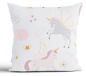 Bavlnená obliečka na vankúšik Renforcé 40 × 40 cm – Unicorn