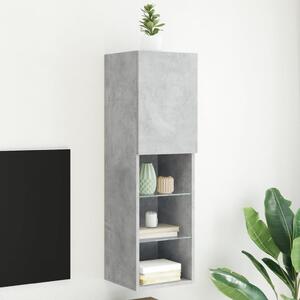 TV skrinka s LED svetlami betónovo sivá 30,5x30x102 cm