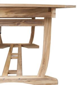 Doppler TECTONA - drevený rozkladací teakový stôl 180/240x100 cm