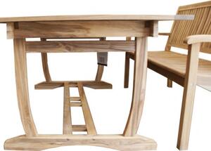 Doppler TECTONA - drevený rozkladací teakový stôl 180/240x100 cm