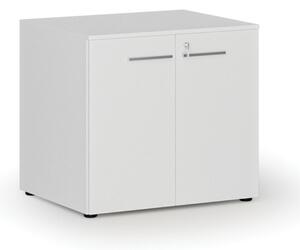 Kancelárska skriňa s dverami PRIMO WHITE, 735 x 800 x 640 mm, biela