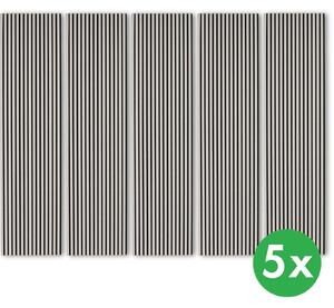 Dekoratívny akustický panel, 2400 x 600 mm, balenie 5 ks, čierna / béžová