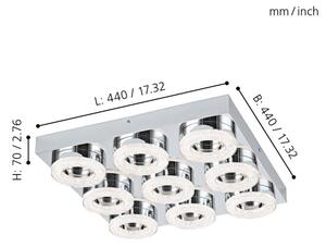 Eglo 95665 - LED Stropné svietidlo FRADELO 9xLED/4W/230V