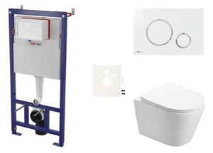 Cenovo zvýhodnený závesný WC set SAT do ľahkých stien / predstenová montáž + WC SAT Infinitio SIKOSSIN70K