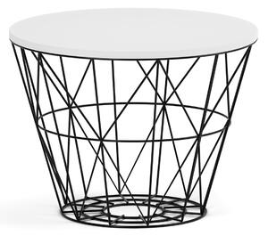 Okrúhly konferenčný stolík STILO, priemer 60 cm, biely