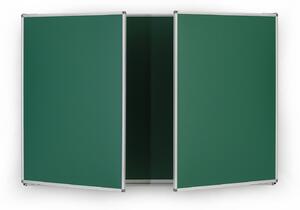 Roztváracia zelená keramická tabuľa pre popis kriedou, magnetická, 3000 x 1000 mm