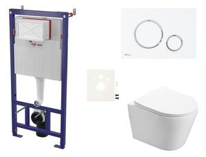 Cenovo zvýhodnený závesný WC set SAT do ľahkých stien / predstenová montáž + WC SAT Infinitio SIKOSSIN76K