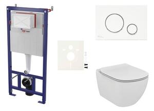 Cenovo zvýhodnený závesný WC set SAT do ľahkých stien / predstenová montáž + WC Ideal Standard Tesi SIKOSSTES70K