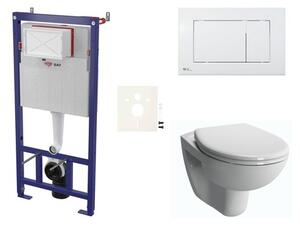 Cenovo zvýhodnený závesný WC set SAT do ľahkých stien / predstenová montáž + WC VitrA Normus SIKOSSNORBO20K