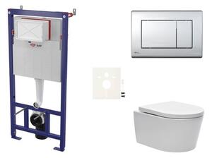 Cenovo zvýhodnený závesný WC set SAT do ľahkých stien / predstenová montáž + WC SAT Brevis SIKOSSBR21K