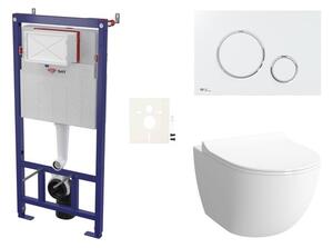 Cenovo zvýhodnený závesný WC set SAT do ľahkých stien / predstenová montáž + WC SAT Infinitio SIKOSSINF70K