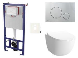 Cenovo zvýhodnený závesný WC set SAT do ľahkých stien / predstenová montáž + WC SAT Infinitio SIKOSSINF71K