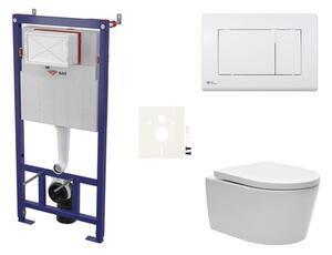 Cenovo zvýhodnený závesný WC set SAT do ľahkých stien / predstenová montáž + WC SAT Brevis SIKOSSBR20K
