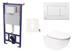 Cenovo zvýhodnený závesný WC set SAT do ľahkých stien / predstenová montáž + WC SAT Infinitio SIKOSSINF20K