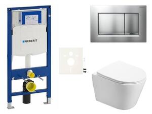 Cenovo zvýhodnený závesný WC set Geberit do ľahkých stien / predstenová montáž + WC SAT Infinitio SIKOGES3INF7